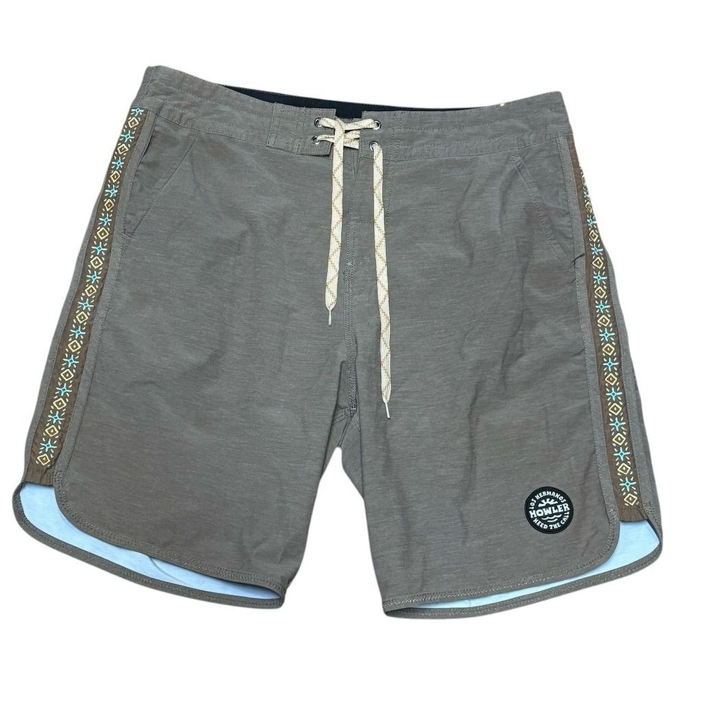 Howler Brothers Men's Bruja Board Shorts Gray Size 34 Beachwear Casual
